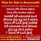 Plots for sale in Amaravathi in Didugu