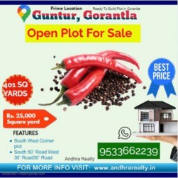 Plot for sale in Guntur, Gorantla-401 Square Yards